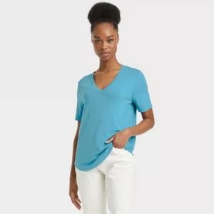 A New Day Short Sleeve V-Neck Drapey T-Shirt